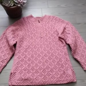 🌺Quarter Zip, Handknit Sweater🌺